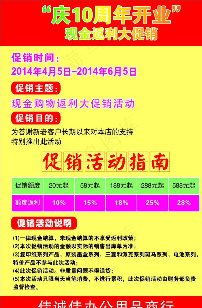 10周年庆海报图片cdr矢量模版下载