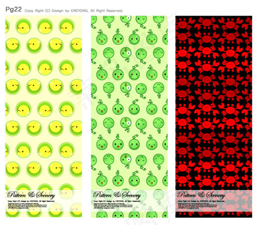 可爱背景系列矢量素材-8