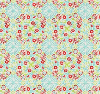 华丽手绘玫瑰彩纸图片