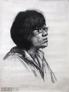 女青年素描头像图片 女青年素描头像图片