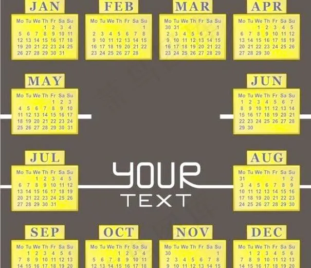 日历表格cdr矢量模版下载