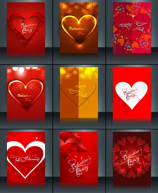 时尚红色情人节海报