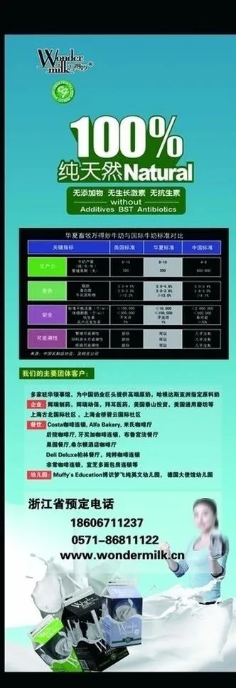 牛奶展架图片(2362X6299(DPI:100))psd模版下载