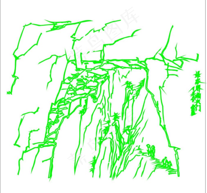 山水风景图片cdr矢量模版下载