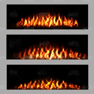 燃气灶火焰设计矢量素材