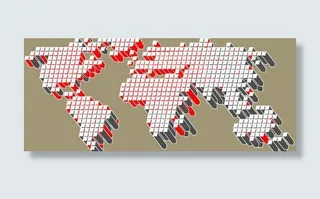 方世界地图的免费矢量