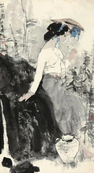 汲水图图片 汲水图图片