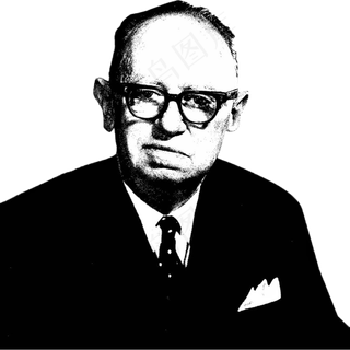 黑白李奥贝纳肖像 广告大师免扣素材