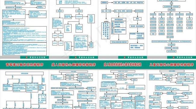 医院抢救流程图图片cdr矢量模版下载