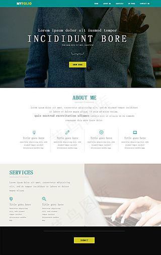 个人投资组合网站模板图片