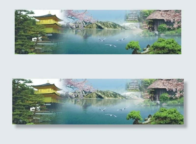 风景画图片cdr矢量模版下载