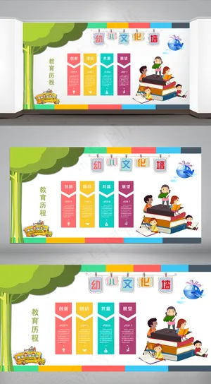 幼儿园教育历程宣传文化墙