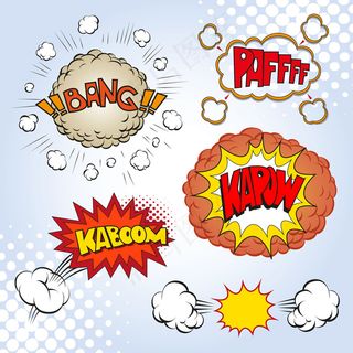 爆炸气泡01-矢量素材