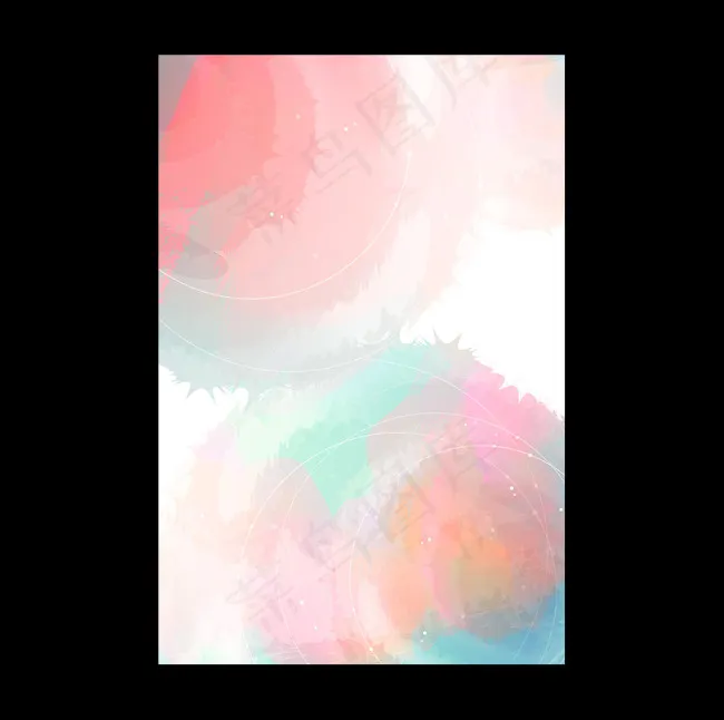 水彩背景psd模版下载