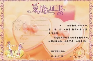 爱情证书