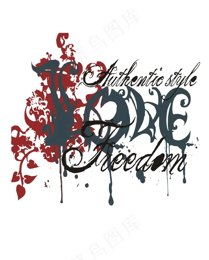 T恤图案设计欧美插画