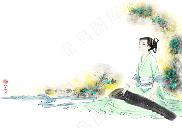 抚琴女仙