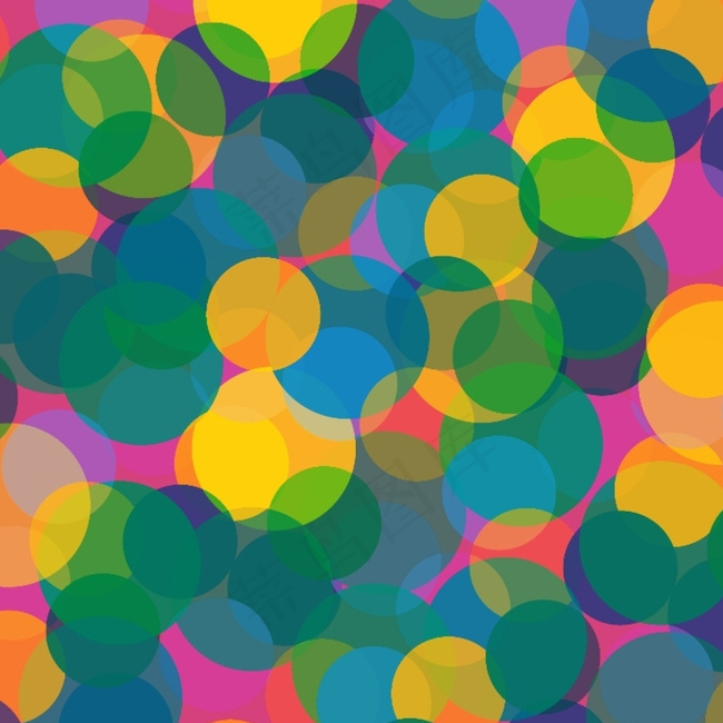 数码彩虹圆点面料墙纸印花素材图片