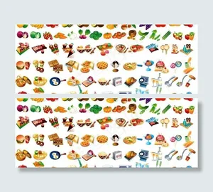矢量素材百科全书厨具果蔬食品