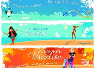 潮流横幅banner模板矢量素材4...