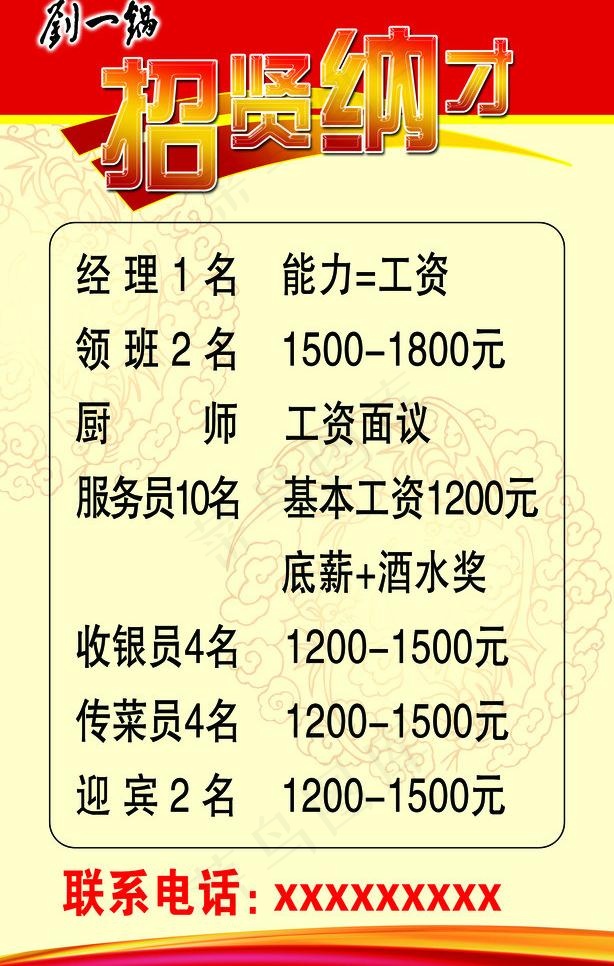 招聘展板图片psd模版下载