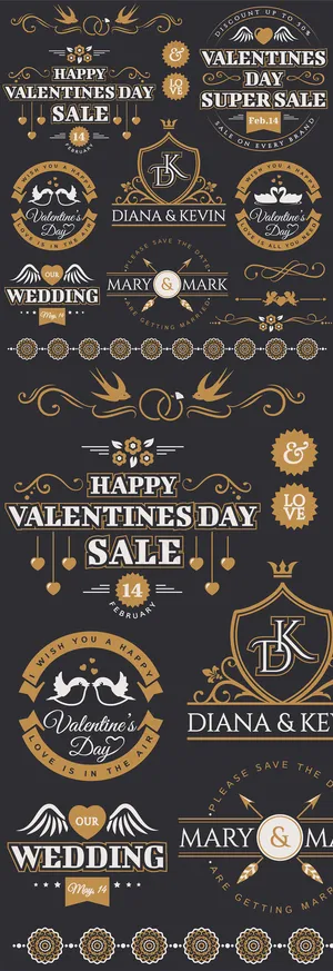 欧式时尚花边框架边框矢量素材