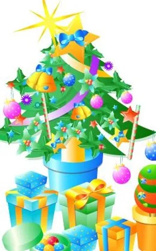 圣诞系列饰品之礼物树矢量图26