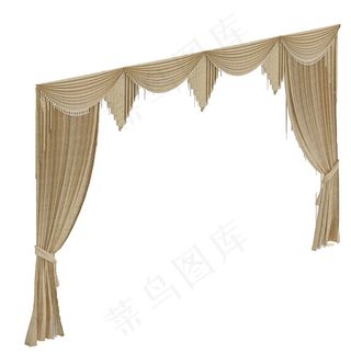 窗帘模型素材