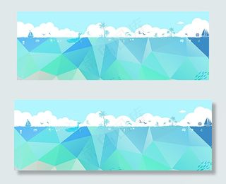 春夏秋冬四矢量环保生态展板海报图片