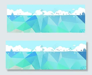 春夏秋冬四矢量环保生态展板海报图片