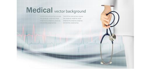 医疗元素背景矢量素材
