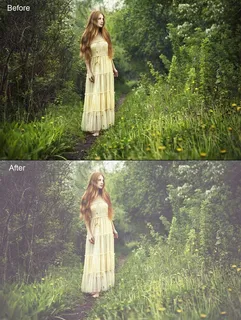 人像照片唯美逆光效果调色动作