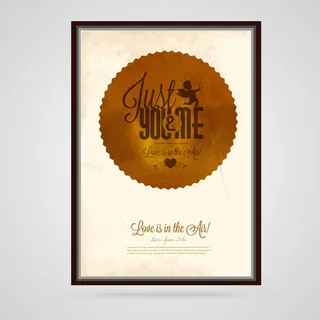 复古浪漫情人节设计矢量素材