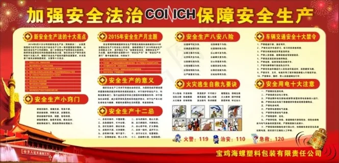 安全月展板