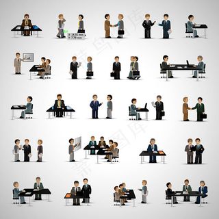 创意扁平简洁的商务人物图标