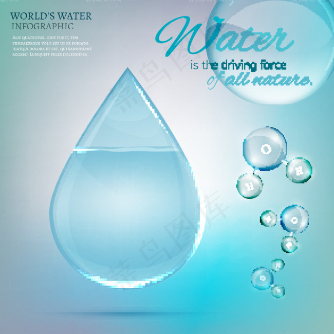 水滴背景矢量素材