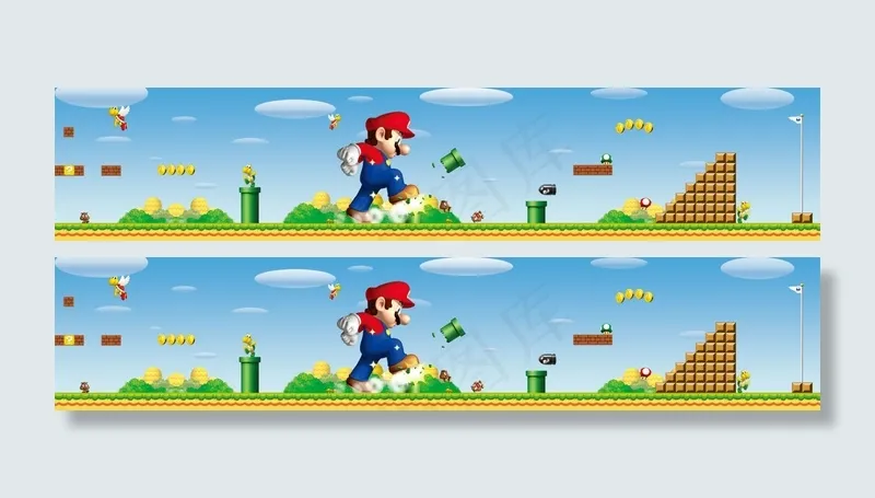 超级玛丽宣传海报psd分层素材psd模版下载