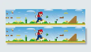 超级玛丽宣传海报psd分层素材