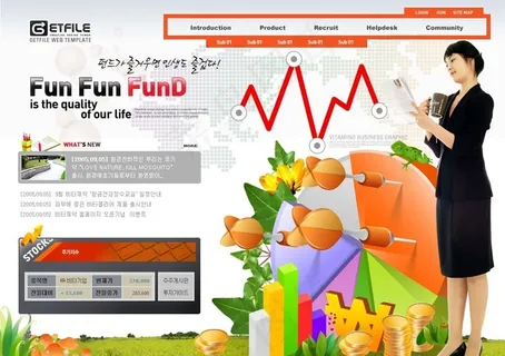 股票数据分析公司网页模板