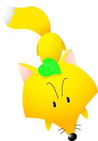 卡通动物小狐狸PSD素材