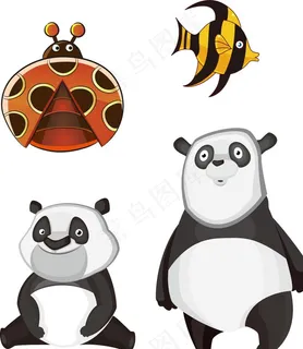 熊猫 鱼 七星瓢虫图片 熊猫 鱼 七星瓢虫图片