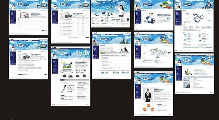 网络商务科技公司网页模板图片