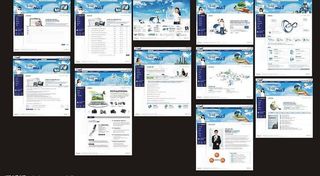 网络商务科技公司网页模板图片