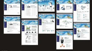 网络商务科技公司网页模板图片