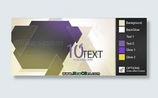 时尚简约的三角折叠翻转运动AE展示...