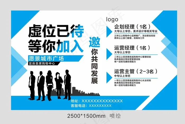 招聘广告cdr矢量模版下载