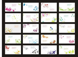 大气花纹名片