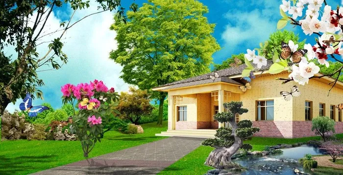 别墅图片(3543X2008(DPI:300))psd模版下载