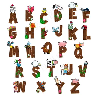 20个字母创意矢量素材