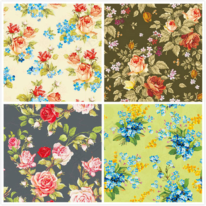 手绘花朵植物底纹矢量素材